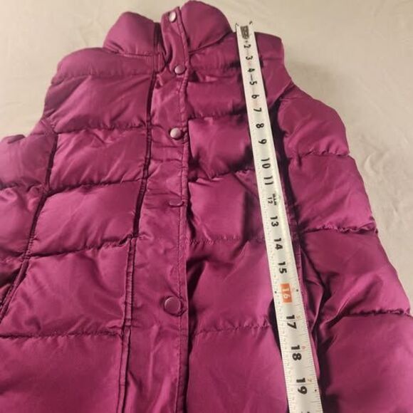 Faded Glory Womens Winter Puffer Vest Small 4-6 Violet Snap Zip Pockets - Picture 3 of 10